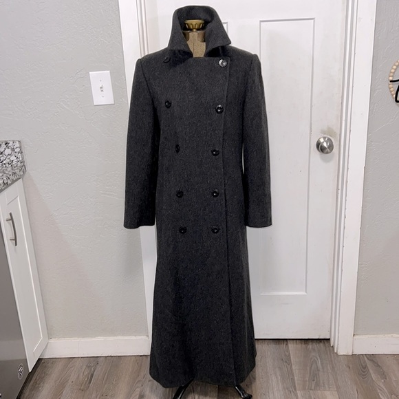 ISAAC MIZRAHI VINTAGE MERINO WOOL UNION MADE PEA COAT 6 - Picture 3 of 17
